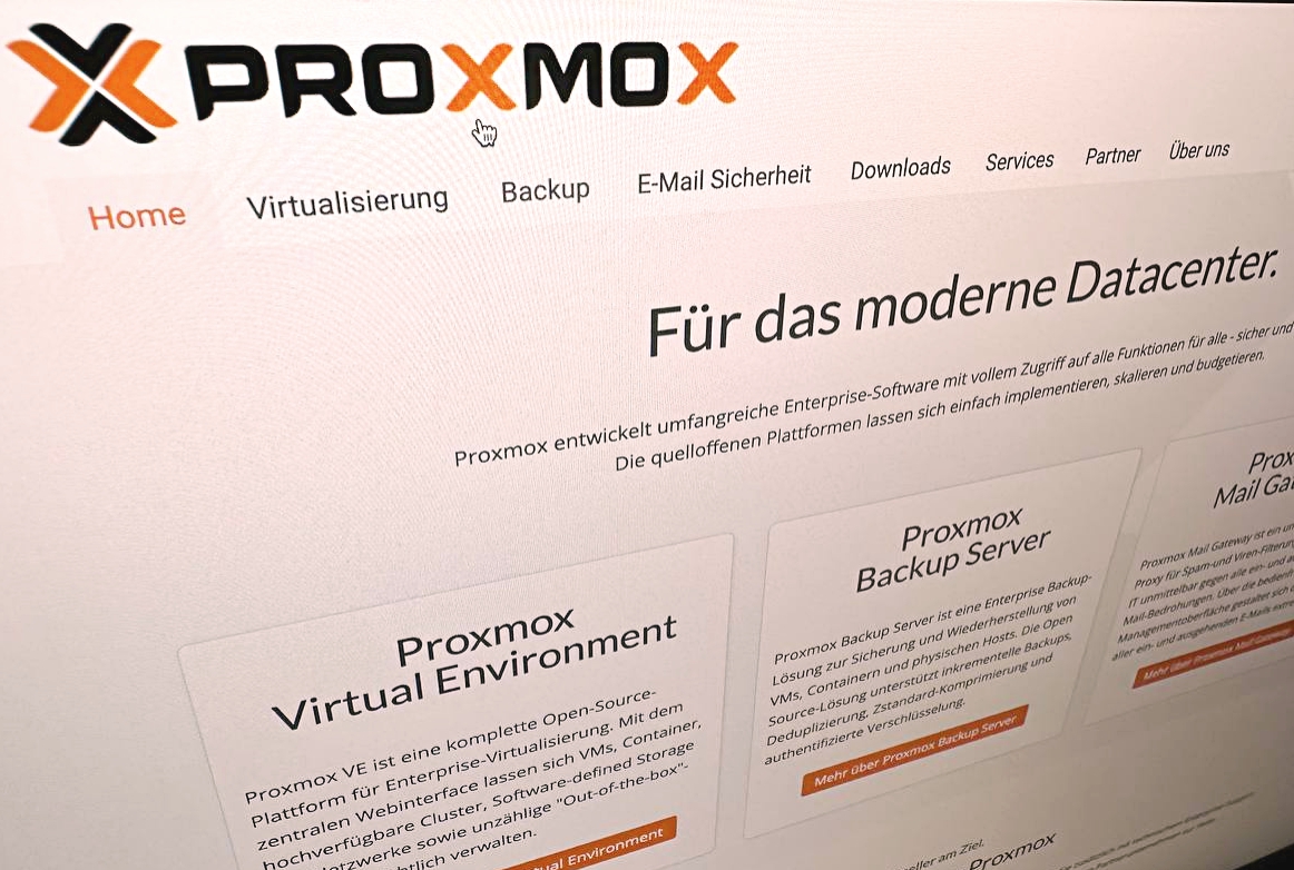 jetzt zu Proxmox wechseln.